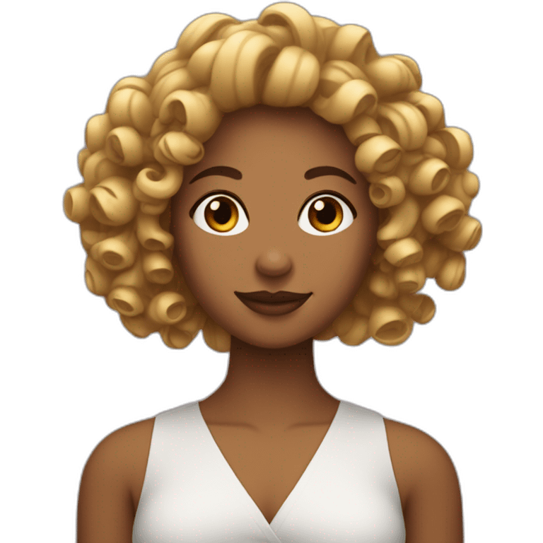 Femme qui fait du curl aux haltères emoji