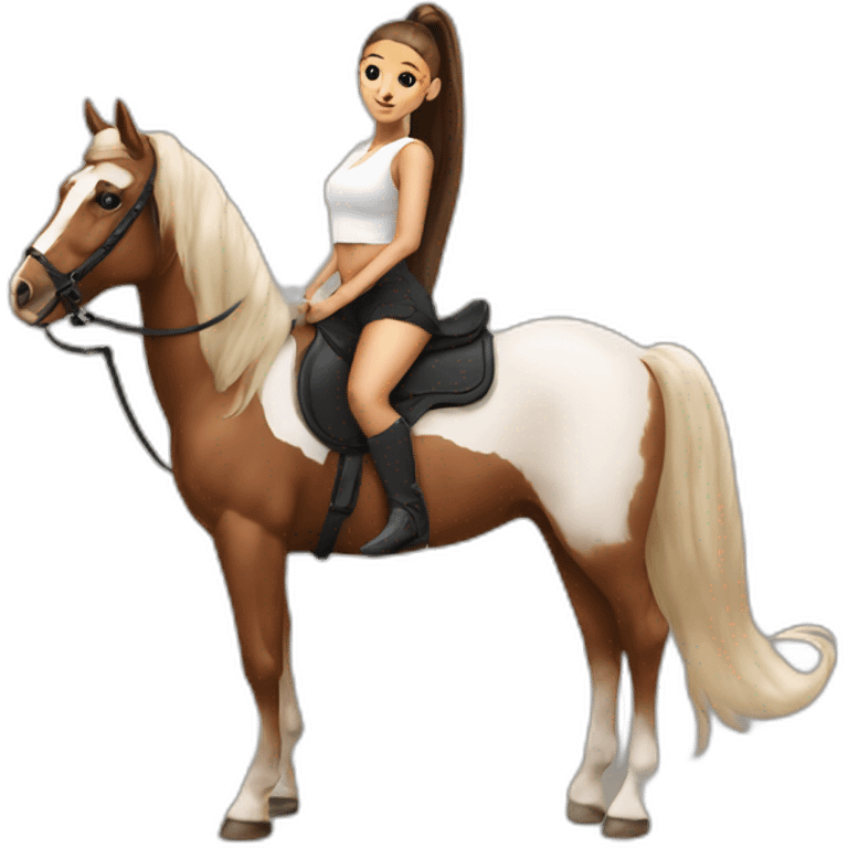 Ariana grande avec sa queue de cheval haute emoji