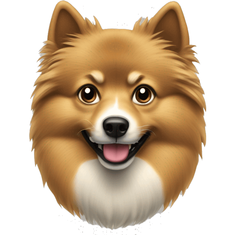 Spitz à poile poile foncé  emoji