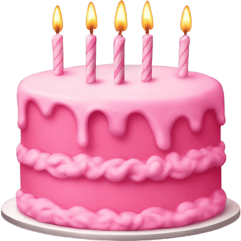 pink birthday cake emoji