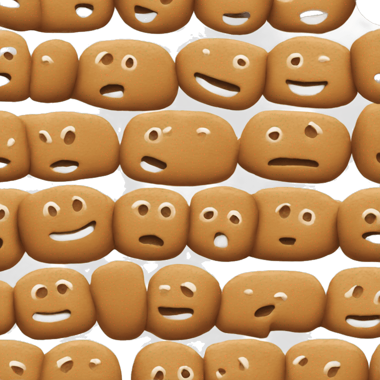 Gingerbread without decorations on just simple  emoji