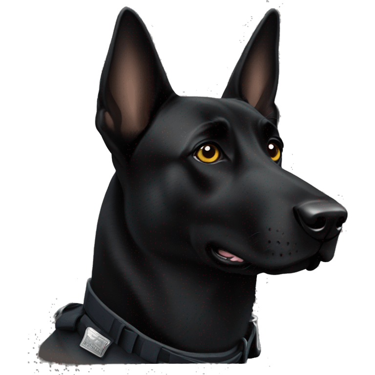 Black malinois police dog emoji