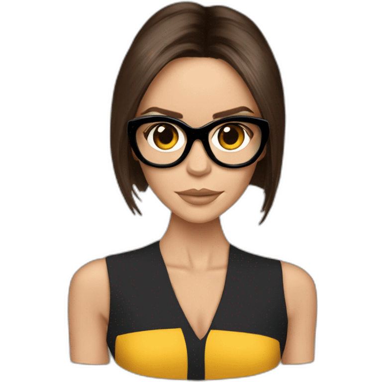 Victoria beckham with glass emoji