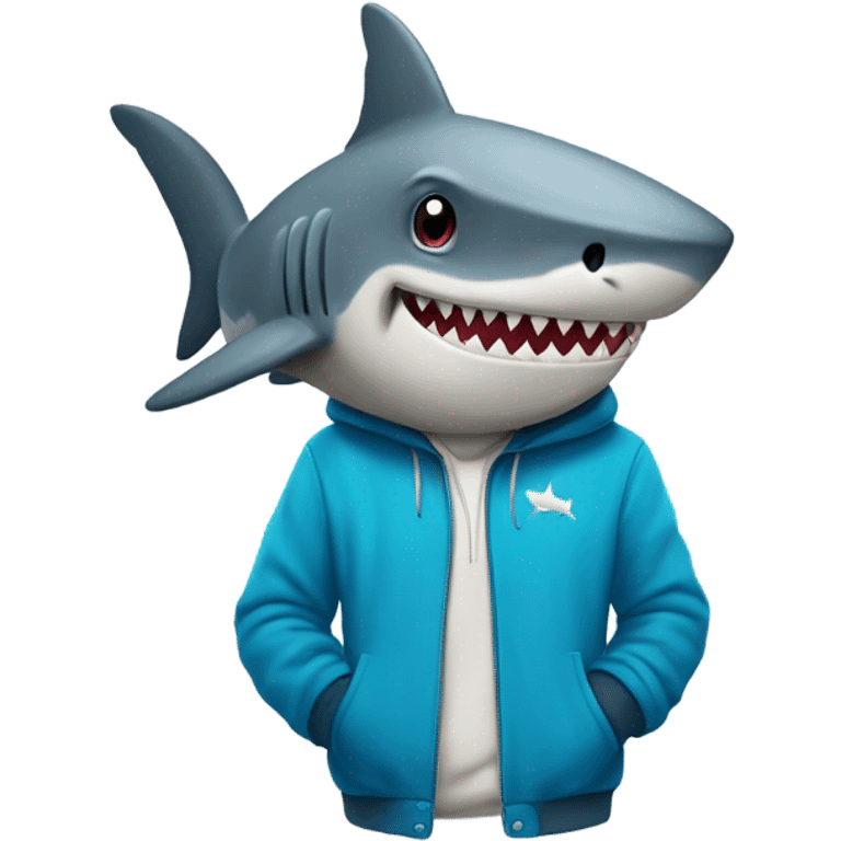 Shark with hoodie emoji