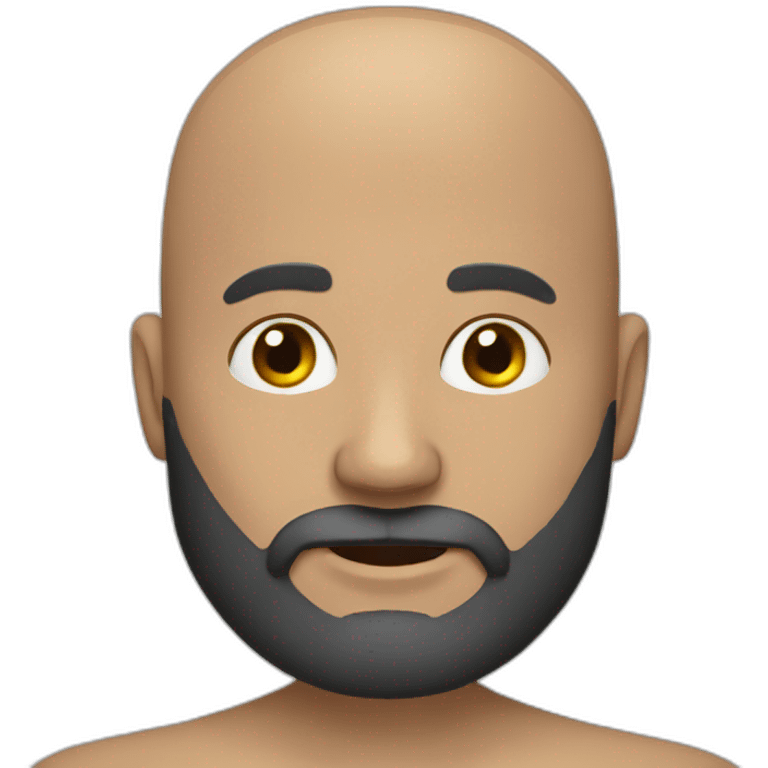 bald head bearded man emoji