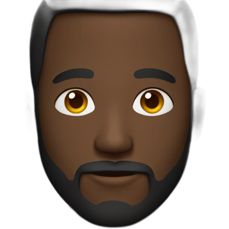 Dark skinned man with beard emoji