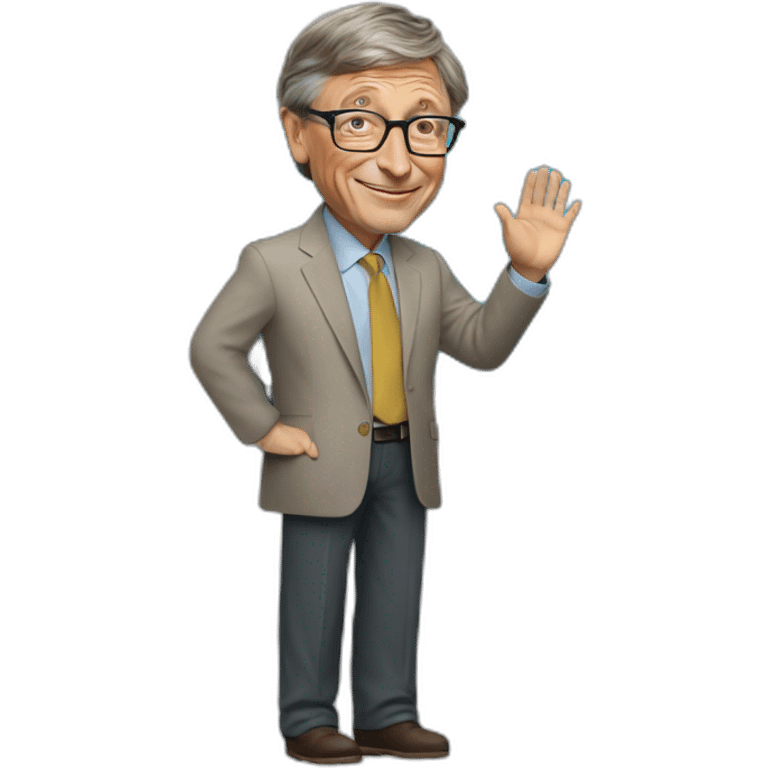 Bill gates waving emoji