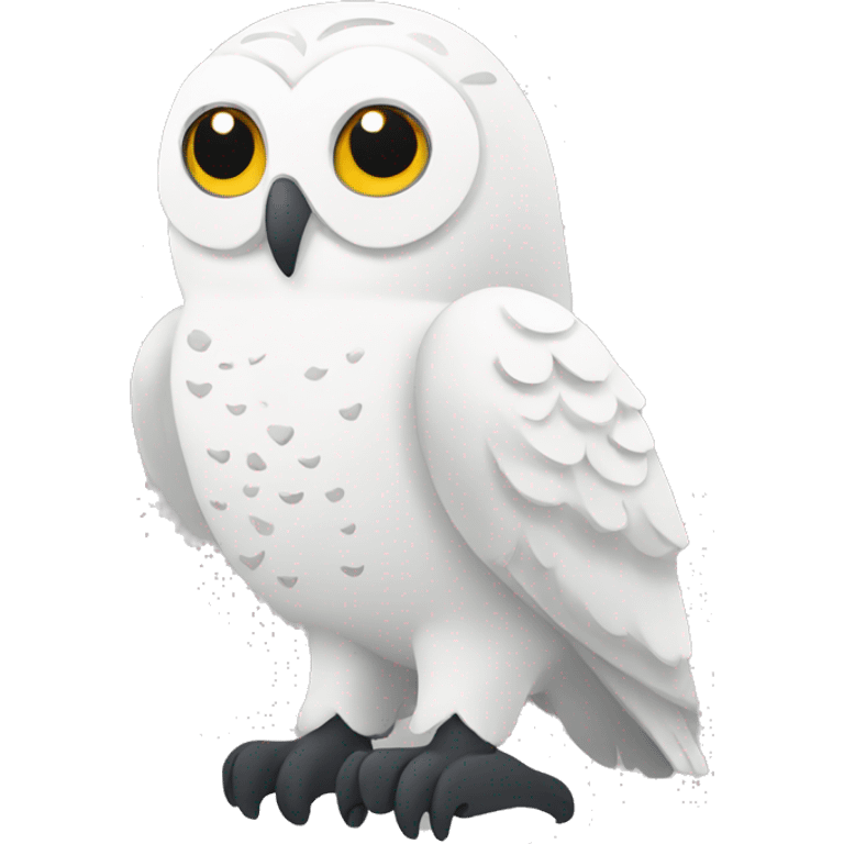 Snow owl flat design emoji