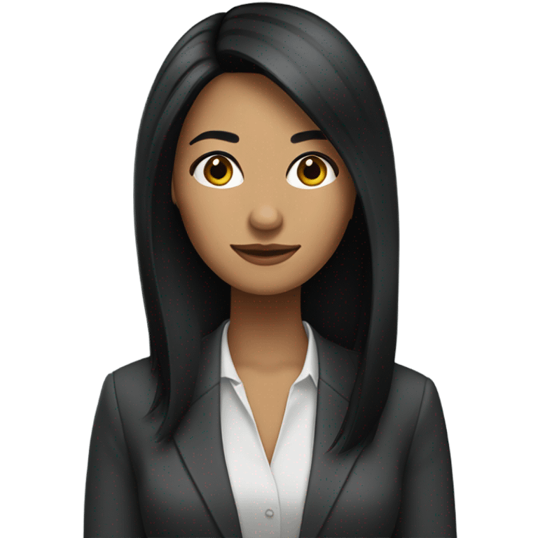 business woman long straight black hair emoji