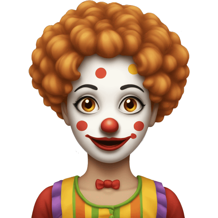 Female clown with hazel eyes emoji