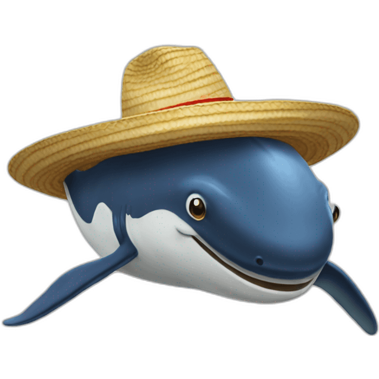 Ballena con sombrero emoji