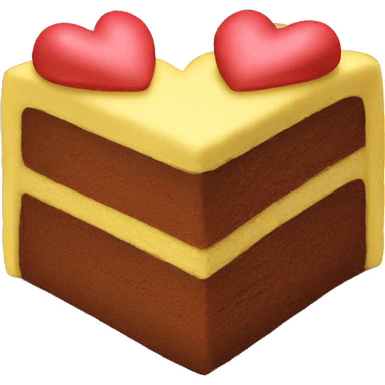 Heart yellow cake emoji