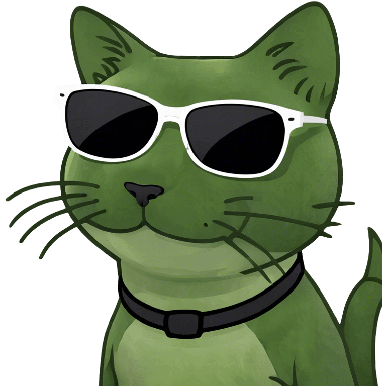 Cat with sunglasses emoji