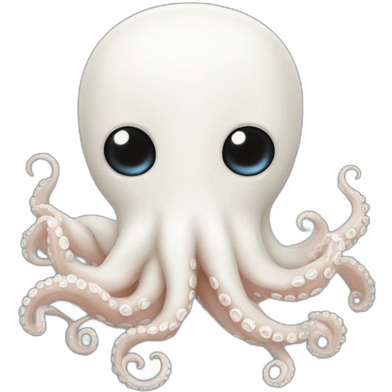 albino white octopus emoji