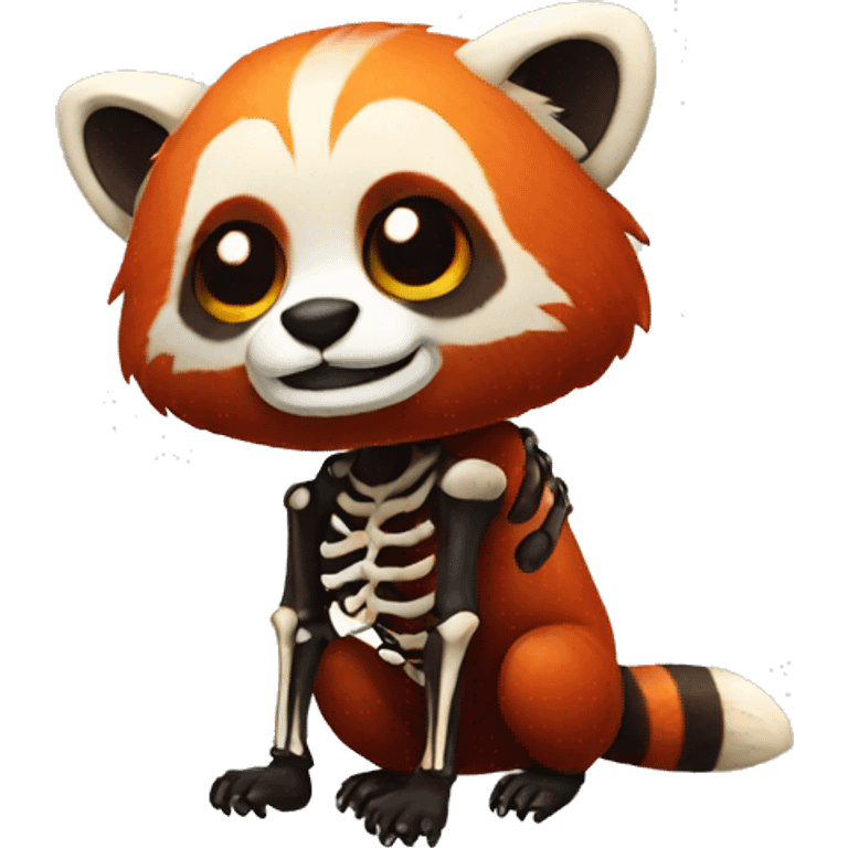 red panda skeleton
 emoji