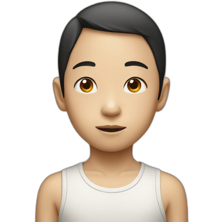 Skinny Asian child emoji