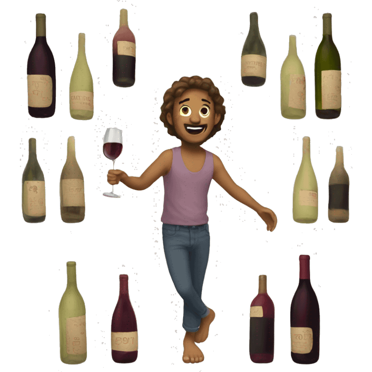 Barefoot wine  emoji