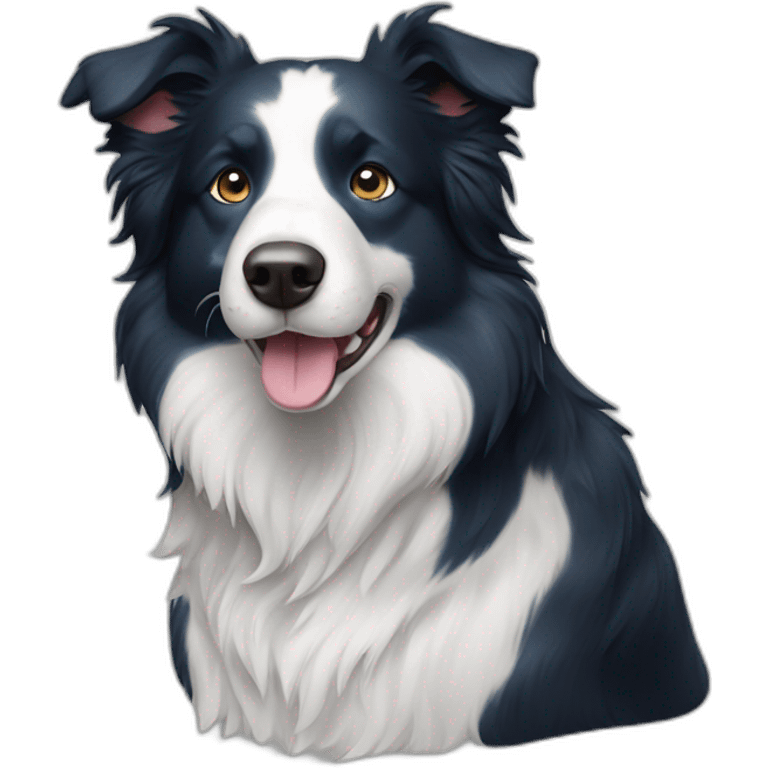 Border collie blue emoji