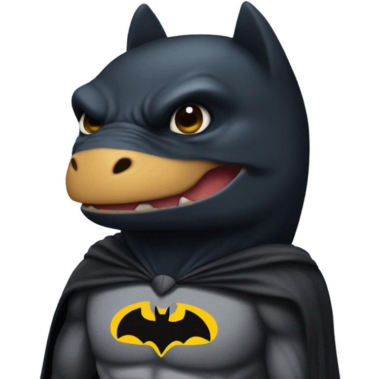 trex dressed as batman emoji