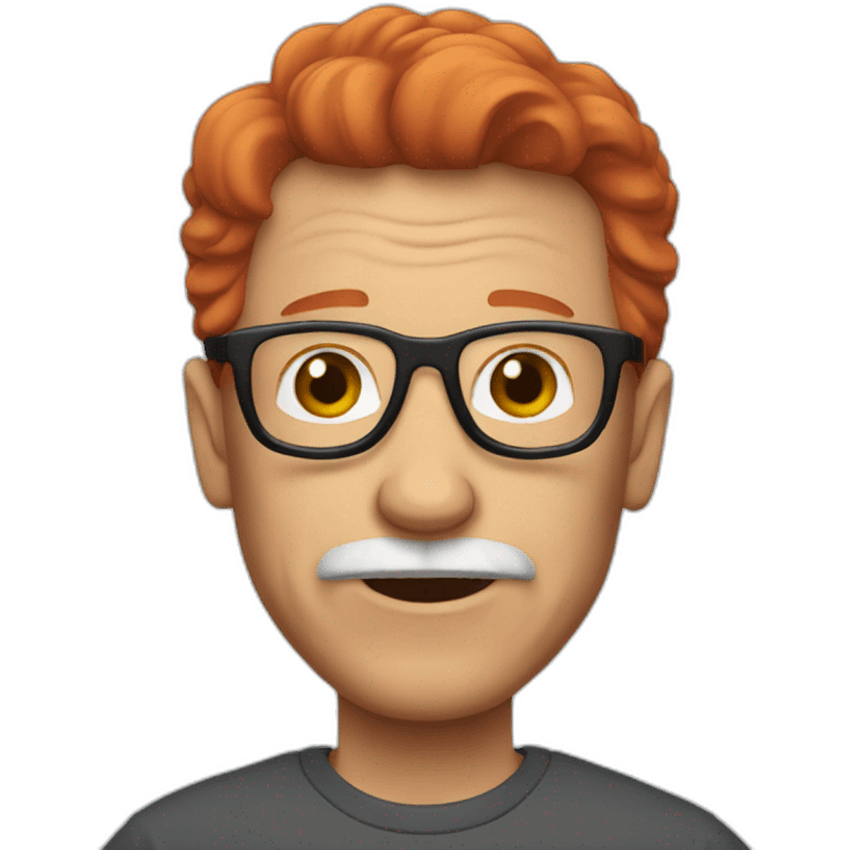 Oldman red hair skateboarding emoji