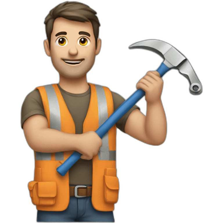 man holding a tool emoji