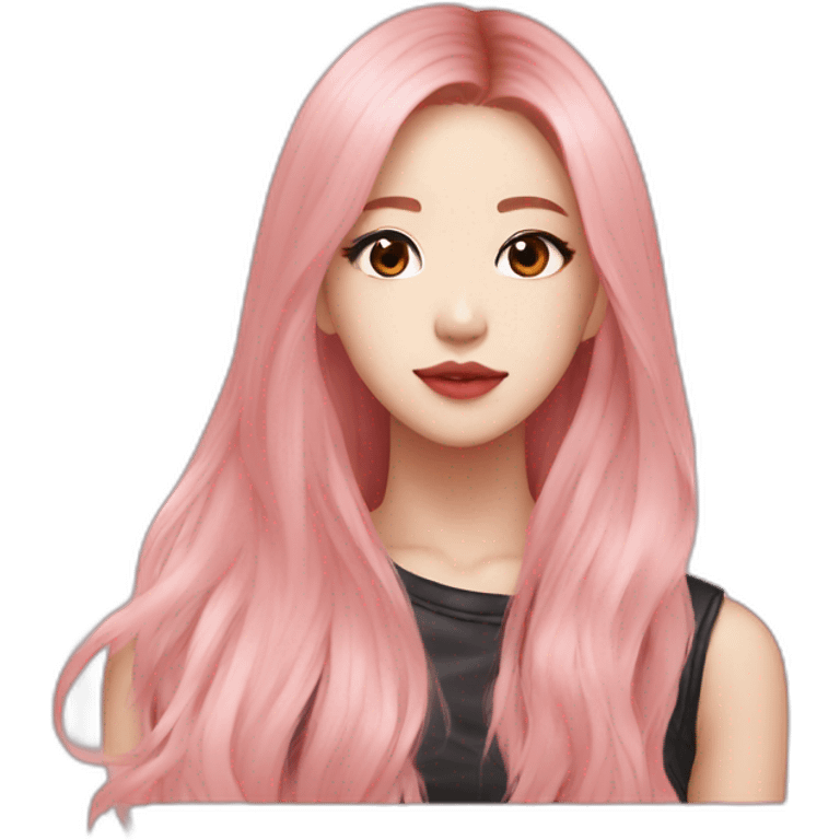 rosé blackpink rock style emoji