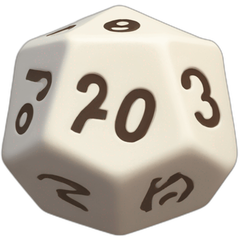 D20 dice creme emoji