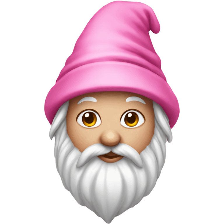 A very girly gnome wearing a lot of pink emoji