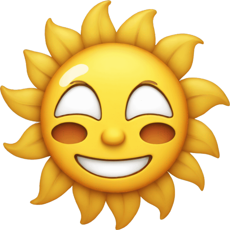 A happy sun emoji emoji