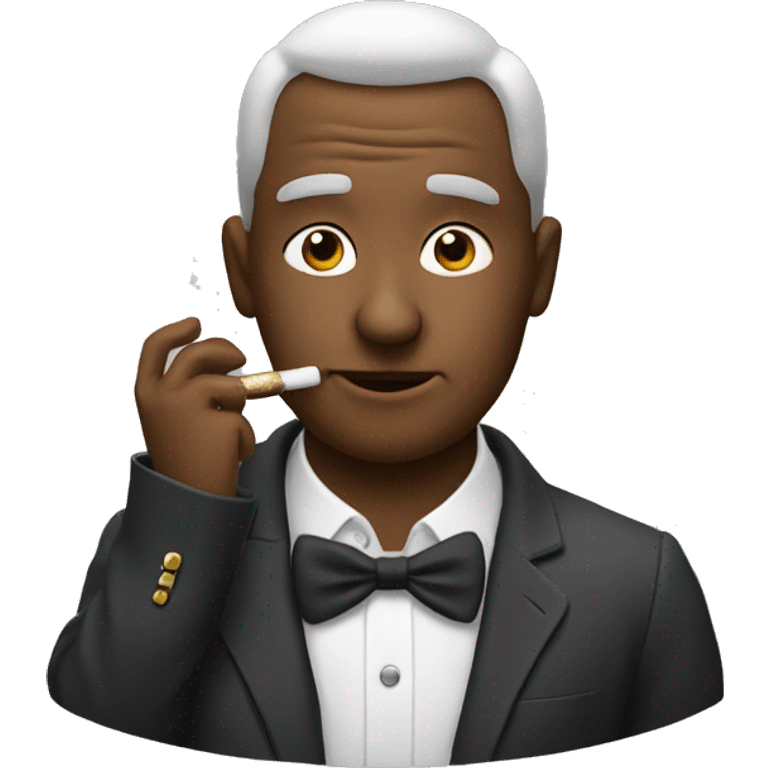 a man smoking cigarretes emoji