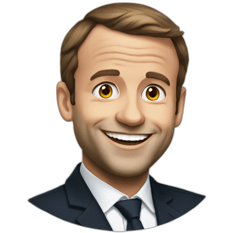 Macron smiling  emoji