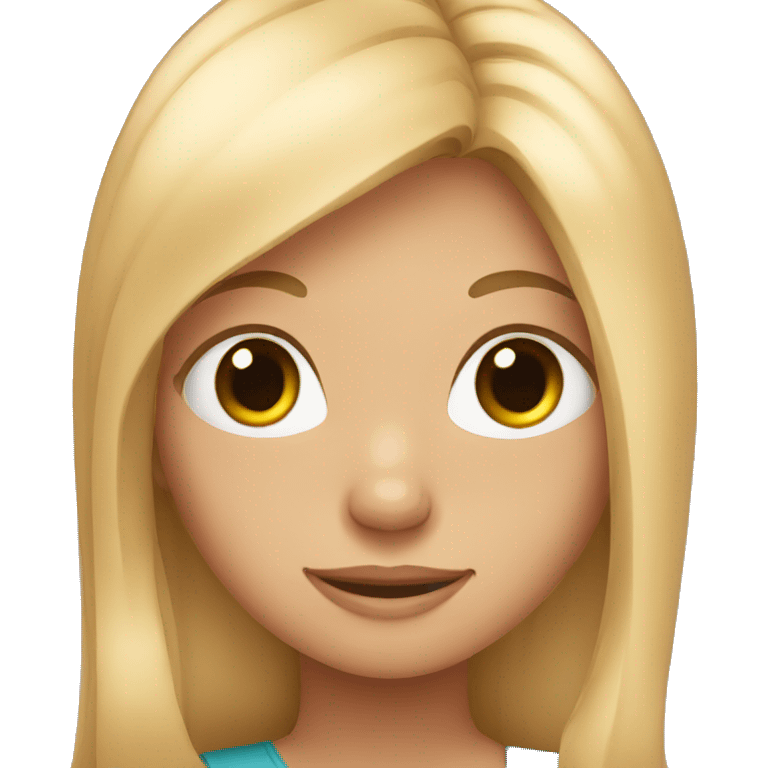 Girl with long hair over her shoulder  emoji