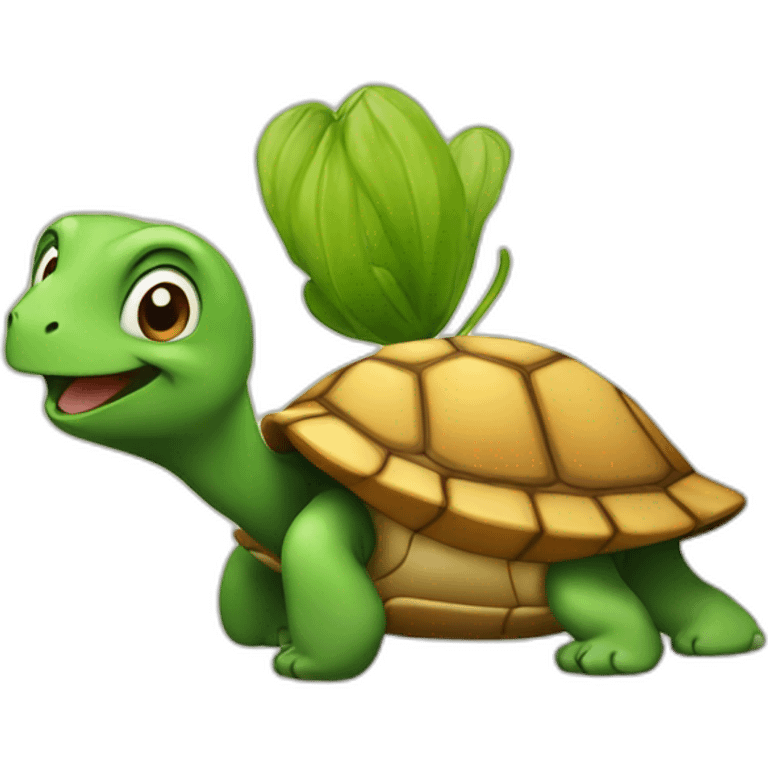 Chat sur tortue emoji