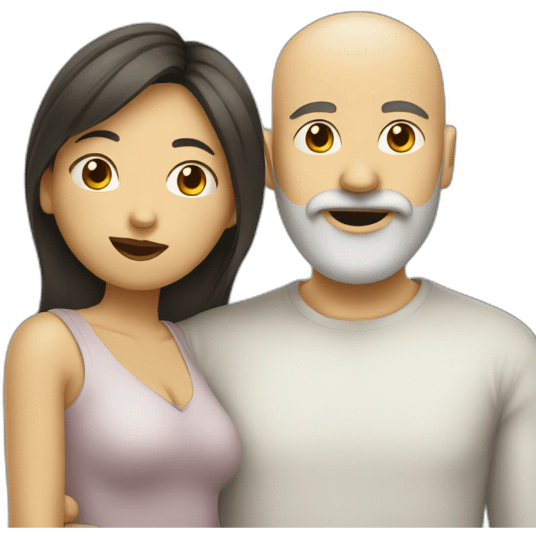 white-man-with-beard-kisses-asian-woman emoji