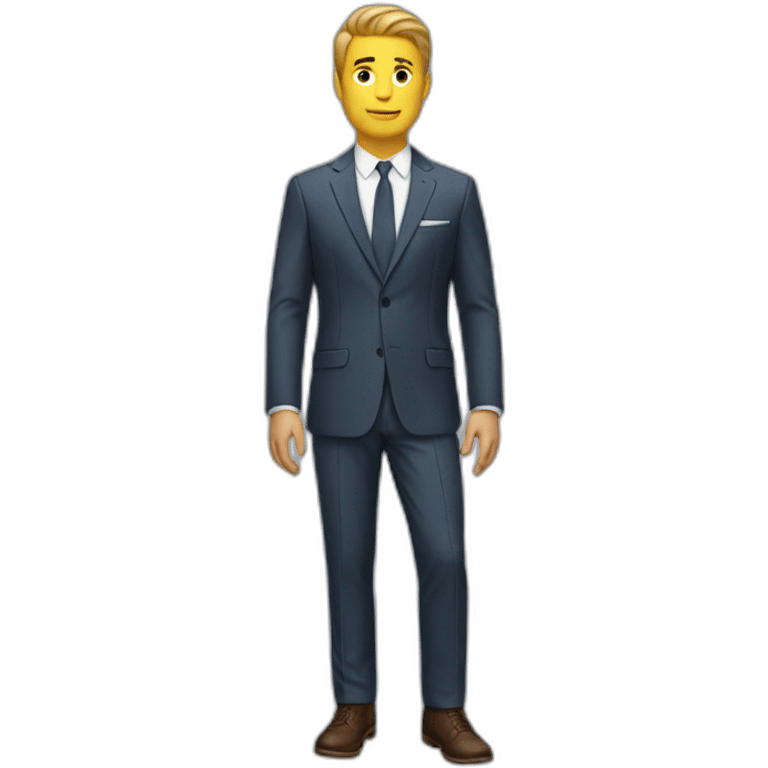 Classic sport suit for white men emoji