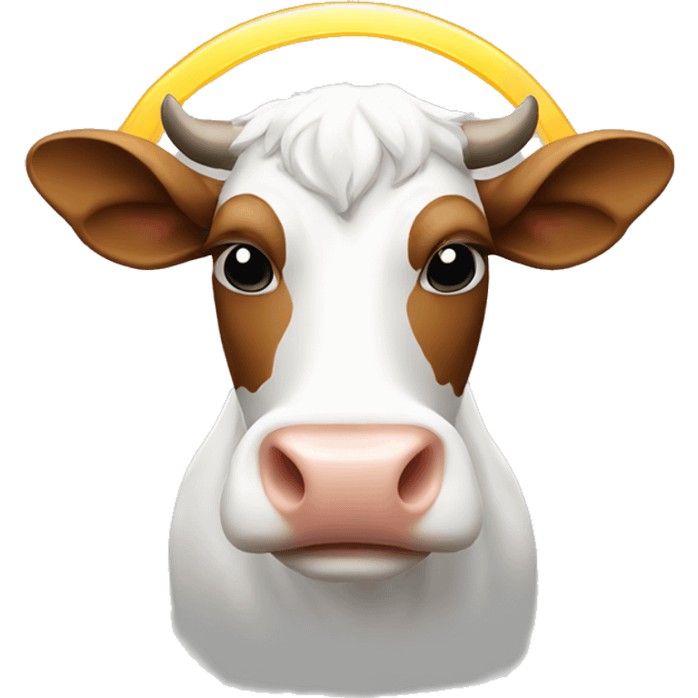 cow-with-religious-halo-nimbus-above-head emoji