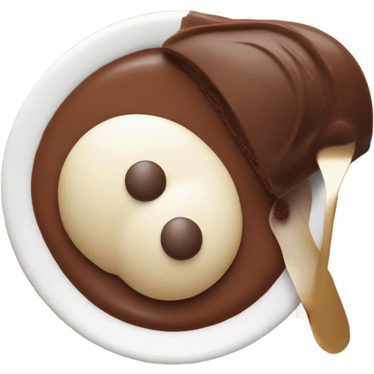 Chocolate mousse quenelle emoji