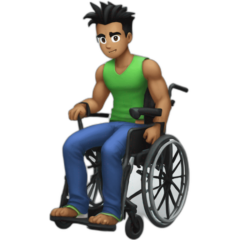 beast gohan in a wheelchair emoji