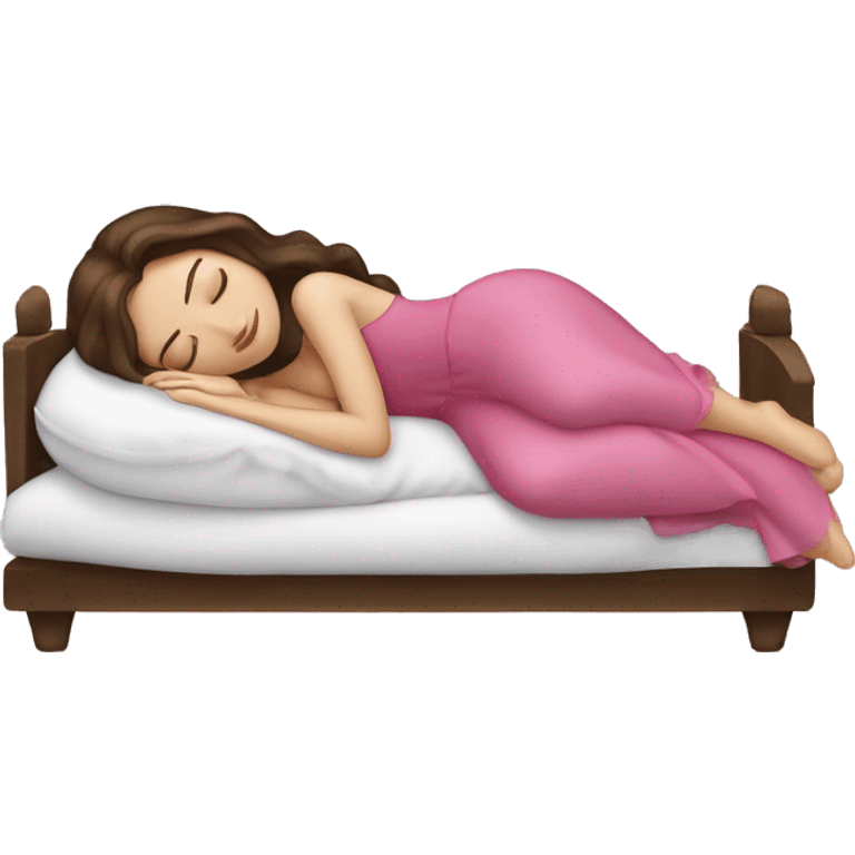 sleeping beauty brunette white girl with a silk pillow emoji