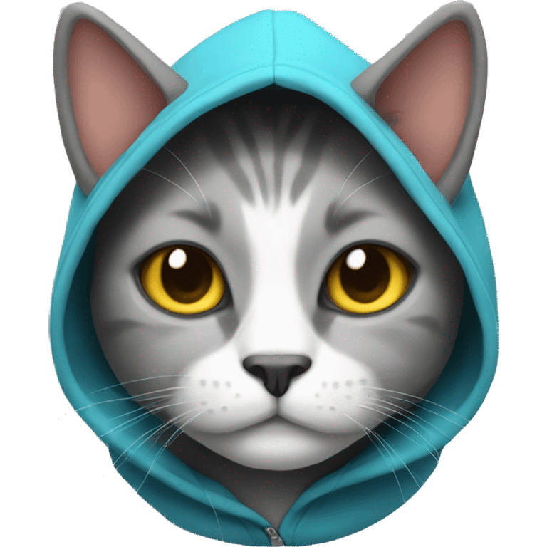 Cat with a hoodie  emoji