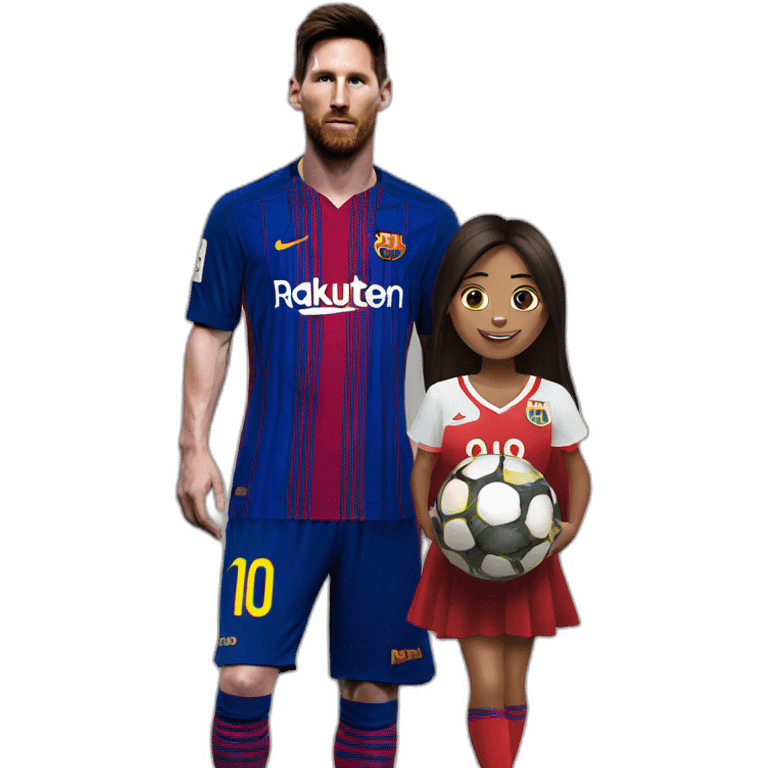 Messi avec sa femelle emoji