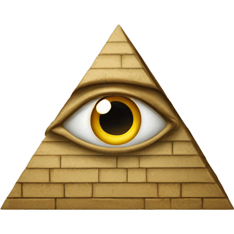 Pyramid with the all seeing eye emoji