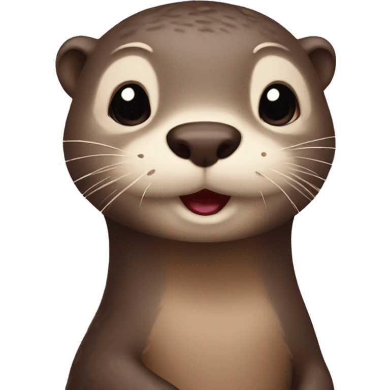 Otter in love  emoji