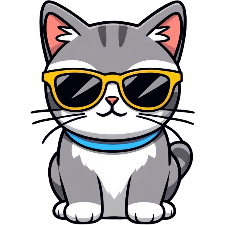 Cat with sunglasses emoji