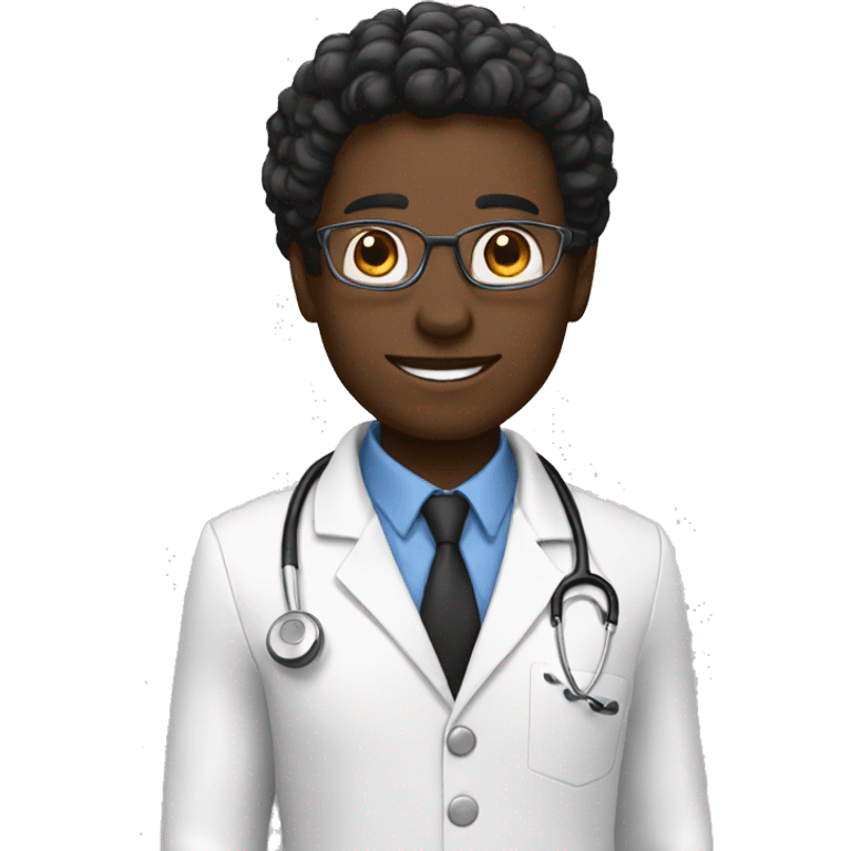 a black doctor saying "Hi" emoji