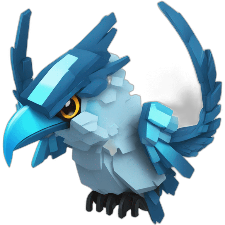 Minecraft Articuno Cyberpunk Head emoji