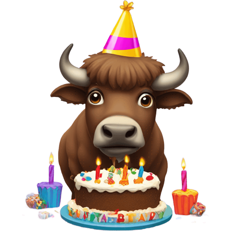 Bison birthday emoji