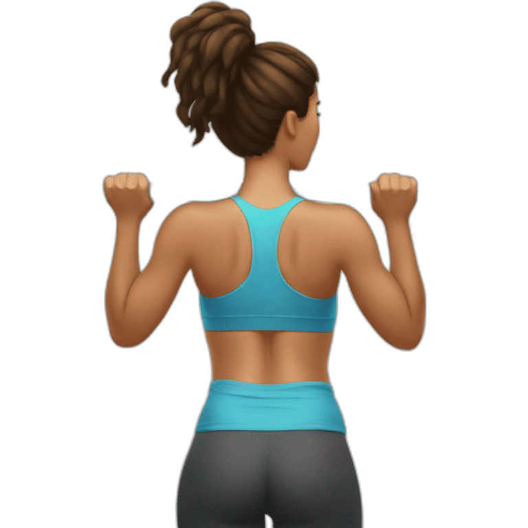 woman doing pull-ups emoji