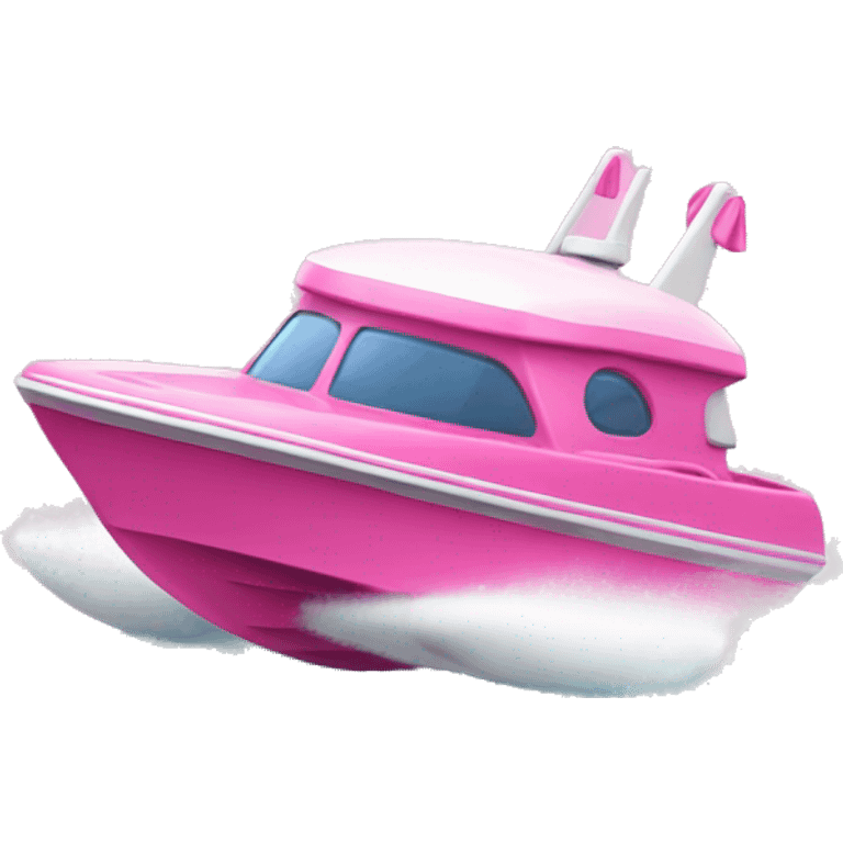 pink speedboat emoji