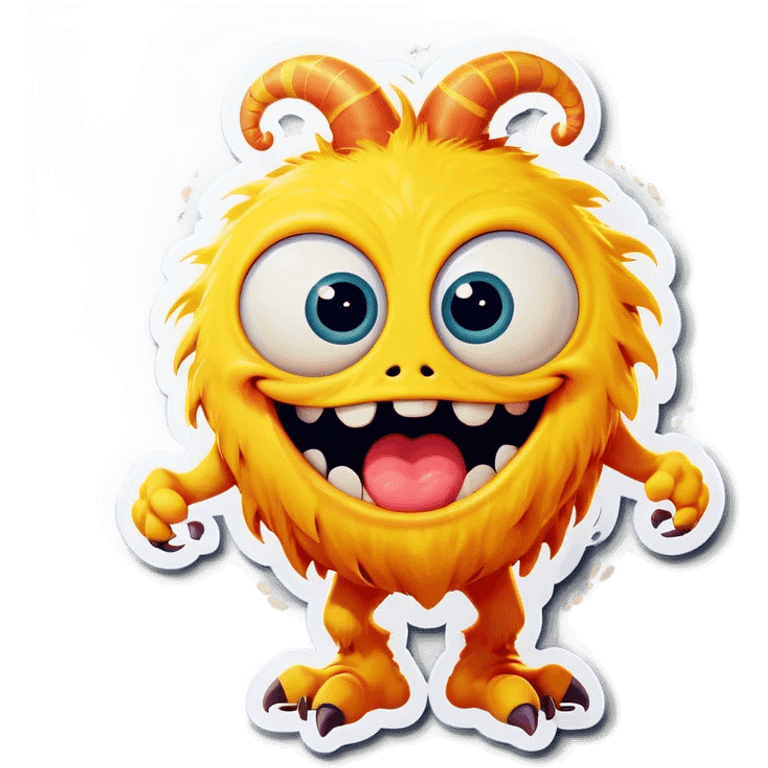 kind funny yellow baby monster emoji